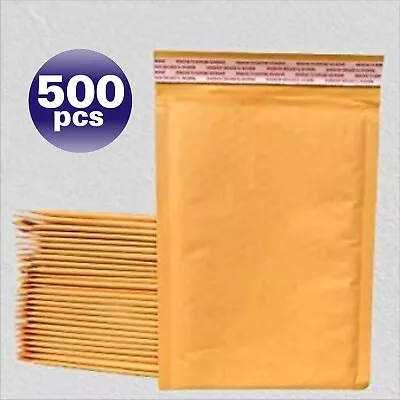 Polycyberusa® 500 #000  4 X 7  Kraft Bubble Mailers Padded Envelopes 500KB000 • $29.99