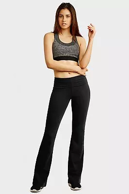 Emma Style Flare Leggings Womens Ladies Yoga Pants Boot Cut Flare New  • $15.99