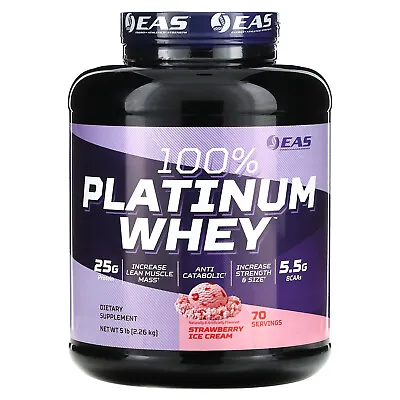 100% Platinum Whey Strawberry Ice Cream  5 Lb (2.26 Kg) • $74.95