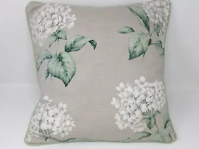 £60 • Buy 2 X New 16  Laura Ashley Heligan Linen Hydrangea Fabric Cushion Cover Piped 