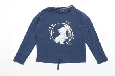 £5 • Buy M&S Girls Blue Round Neck  Cotton Pullover Jumper Size 13-14 Years   - Tatty Ted