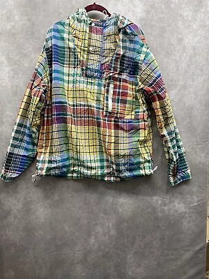 Men’s Urban Outfitters Plaid Pullover Plaid Hoodie Jacket Size Medium • $21.97