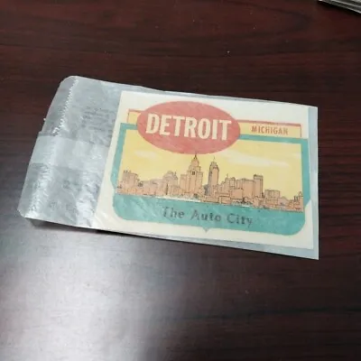 Baxter Lane Co. Vintage Water Dip Decal DETROIT MICHIGAN The Auto City Sticker • $2.95