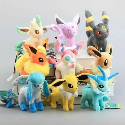 £10.68 • Buy NEW 7'' Evolution Of Eevee Plush Doll Set Eeveelution Standing Soft Toy Gifts