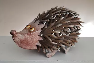 Metal Porcupine Hedgehog Figurine Yard Art Sculpture EUC • $49.95