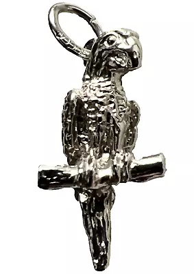 Vintage 925 Sterling Silver Parrot Bird Charm Pendant ~ RQC CA ~ 1  • $12