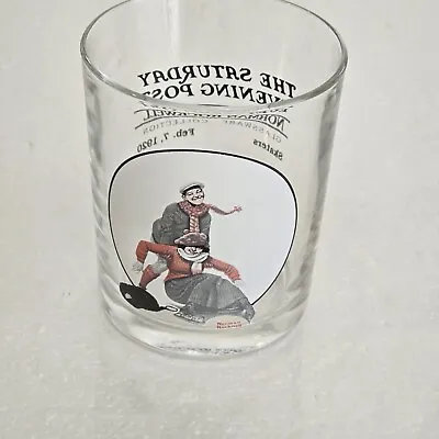 Vintage Saturday Evening Post Norman Rockwell Glass Skaters  • $17.99