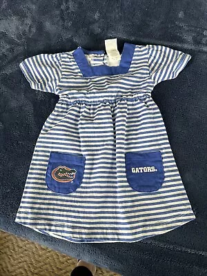 Florida Gators UF Girls Toddler Striped Dress With Pockets - Royal • $18