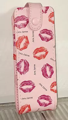 Mary Kay Lipstick Case Holder MIRROR 5  Lips KISS Holds 2 Gloss Or Lipsticks NEW • $14.95