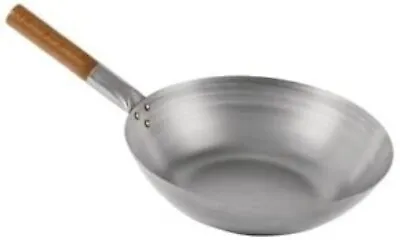 Wok Carbon Steel 8 /20 Cm  Diameter 10cm Deep Flat Base Guaranteed Quality • £13.50