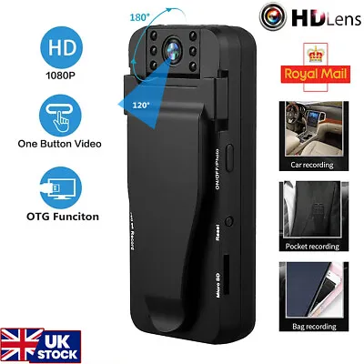 £24.99 • Buy NEW Mini Hidden Camera Pen HD 1080P Video Recorder Clip Body Portable Nanny Cam