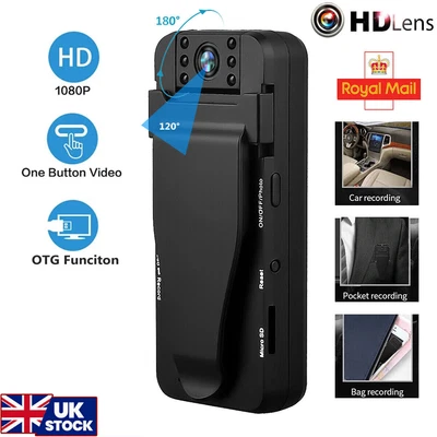 £23.99 • Buy NEW Mini Hidden Camera Pen HD 1080P Video Recorder Clip Body Portable Nanny Cam