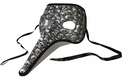 LONG NOSE HALF MASK VENETIAN Skull Bird Beak Mardi Gras Costume Goth Masquerade  • $15.89