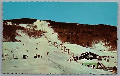 Stowe VT Mount Mansfield Ski Area Spruce Peak C1964 Chrome Postcard • $6.67