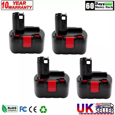 £13.91 • Buy 4X For Bosch 14.4V 4.8Ah Battery BAT038 BAT040 BAT140 2607335533 PSR1440 GDS GSR