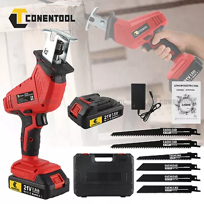 21V Cordless Reciprocating Saw Electric Sabre Saw Variable Speed 2.0Ah Battery • £26.69