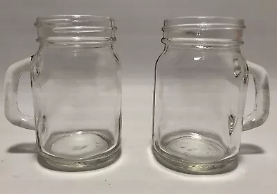 Set Of 2 Mini Mason Jars With Handle Shooters • $7.19