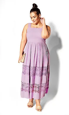 $40 • Buy City Chic Womens Plus Size By The Beach Maxi Dress Sleeveless - Lavendula