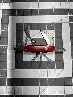 Victorinox Explorer 91MM Swiss Army Pocket Knife Chipped Scales - Red - 6257 • $40