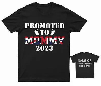 Promoted To Mommy 2023 Union Jack Pregnancy Announcement Expecting Baby Bump • £13.95