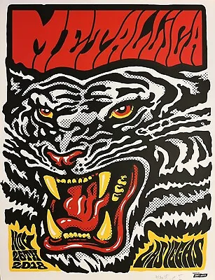 Metallica Very Rare Autographed Ap Concert Poster Las Vegas 2018 #7/70 • $499.99