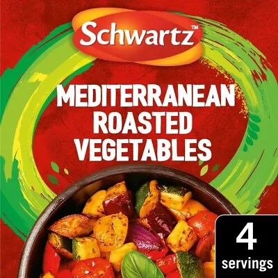 Schwartz Mediterranean Roasted Vegetables Recipe Mix 2 X 40g Pkts~FREE POSTAGE • £4