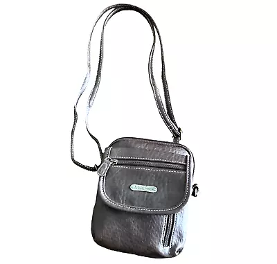 MultiSac Everest Brown Faux Leather Crossbody Micro/Mini Bag/Purse 136D • $34