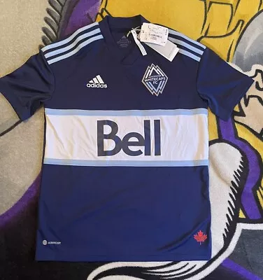 Adidas Vancouver Whitecaps 2022 Blue Road Soccer/Futbol Jersey Size Youth Large • $39.99