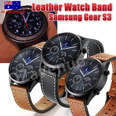 Luxury Leather Wrist Watch Band Strap For Samsung Gear S3 Frontier/Classic 22mm • $15.49