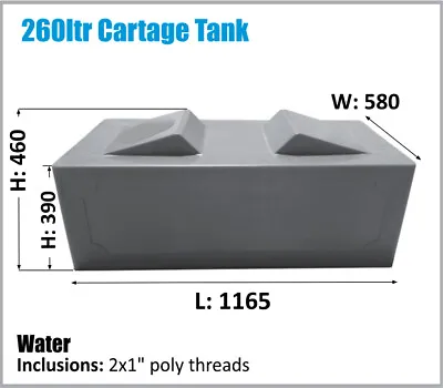 $520 • Buy 260 Ltr Rv Ute Caravan Cartage Water Tank Oz Made Ask For Freight Price. 