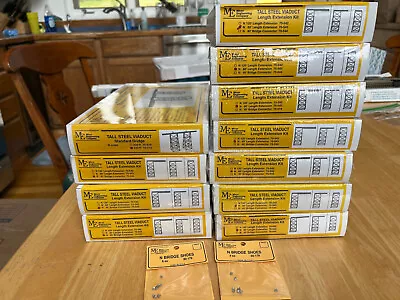 Micro Engineering N Scale Tall Steel Viaduct Bridge Lot 75-519 75-544 75-543 • $72