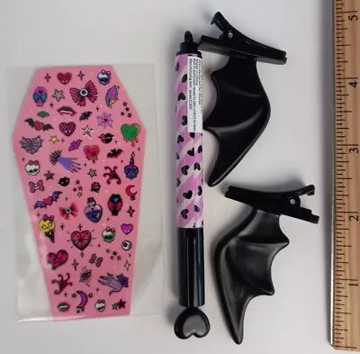 Monster High Nail Stickers Stamp Pen Hair Clips From Draculaura Gore-ganizer • $5.99