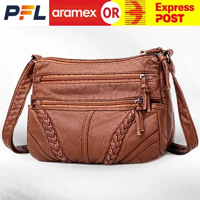 Ladies Cross Body Messenger Bag Women Shoulder Over Bags Handbags PU Leather • $15.78