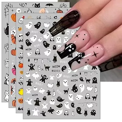 JMEOWIO 8 Sheets Cute Halloween Nail Art Stickers Decals Self-Adhesive...  • $10.52