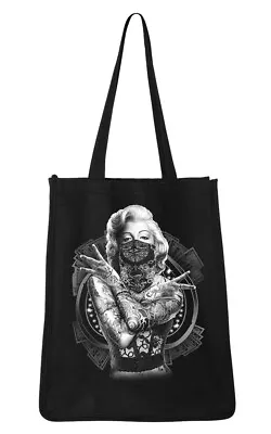 Large Canvas Shopping Travel Beach Tote Bag With Marilyn Monroe Bad Girl Design • $30.75