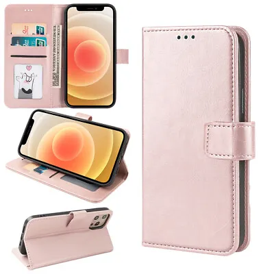 $9.99 • Buy For IPhone 14 13 12 11 Pro Max Mini XS XR Leather Flip Wallet Case Card Cover