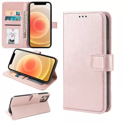 For IPhone 15 14 13 12 11 Pro Max Mini XS XR Leather Flip Wallet Case Card Cover • $10.99