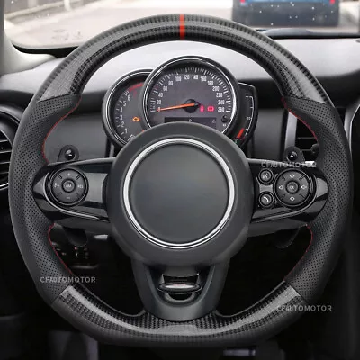  Real Carbon Fiber Steering Wheel For 14+ Mini JCW Cooper F54 F56 F60 F58 • $499