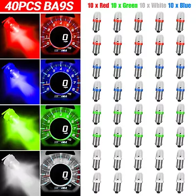 40x BA9S 1895 1815 LED Interior Dome Instrument Panel Dash Gauge Light Bulbs 12V • $9.48