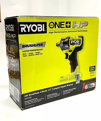 As New Ryobi Brushless 18v One + Hp 1/2 Inch Compact Impact Wrench Skin Only • $249