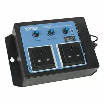  Twin Speed Fan Speed Controller Climate Hydroponics Vortex Thermostatic • £59.50