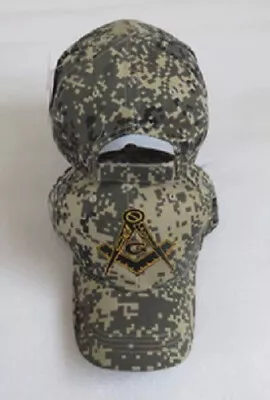 Freemason Mason Masonic Acu Desert Digital Military Style Embroidered Hat Cap • $12.88