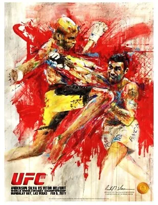 UFC 126 Limited Edition Collectors Poster Anderson Silva Vs Vitor Belfort • $200