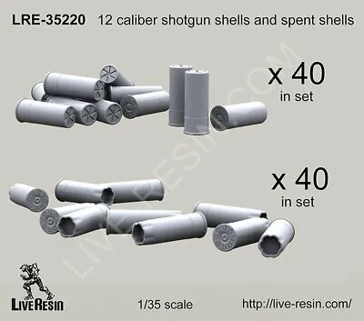 Live Resin LR-35220 1/35 12th Caliber Shells And Spent Shells • $13.05