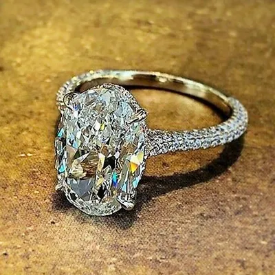 $2.64 • Buy Gorgeous 925 Silver Ring Women Cubic Zircon Wedding Jewelry Gift Sz 6-10