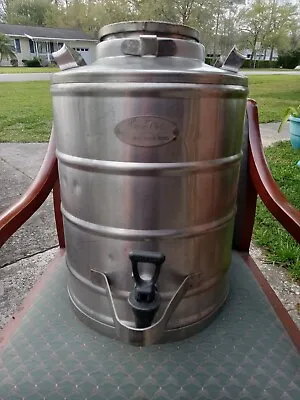 Vtg Super Chef Military 5 Gallon Stainless Steel Mess Hall Coffee Drink Cooler • $30