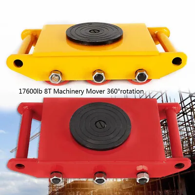 6/8/12 Ton Machinery Roller Mover Machine Dolly Skate Cargo Trolley Heavy Duty • $58