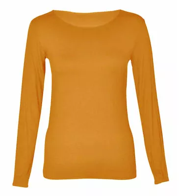 Kids Girls Plain Basic Long Sleeve Round Neck T-shirt Stretch School Tee Top • £5.97