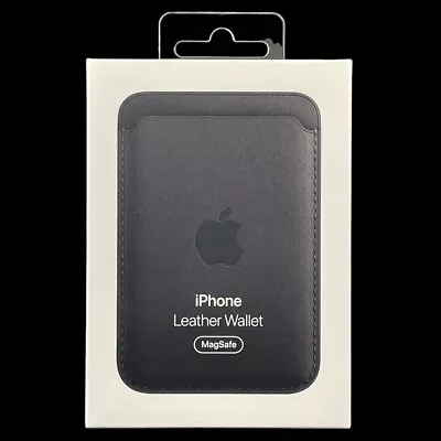 $32.99 • Buy Genuine Apple IPhone Leather Wallet With MagSafe (2020) MHLR3ZM/A - Black