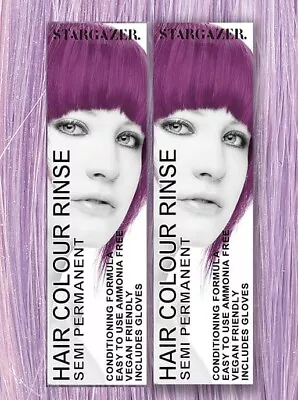 2x Stargazer Semi Permanent Hair Colour Dye - Choose Your Colour - Pinks + More • £10.99